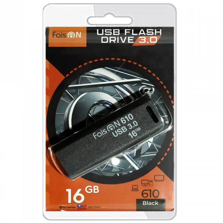 Флеш диск 16GB USB 3.0 FaisON 610 черный