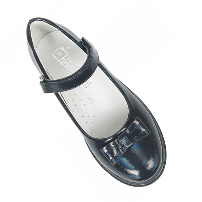 Туфли для девочки (TOM.MIKI) темно-синий верх-искусственная кожа подкладка-натуральная кожа размерный ряд 32-37 арт.B-7779-B