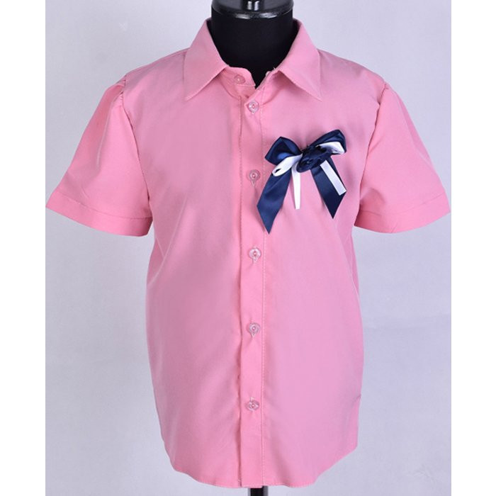 Блузка для девочки (MULTIBREND) короткий рукав цвет розовый арт.98287 размерный ряд 30/122-40/152