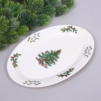 Блюдо керамическое "Ёлочка" 29,5*21*2,5см	арт.893-257