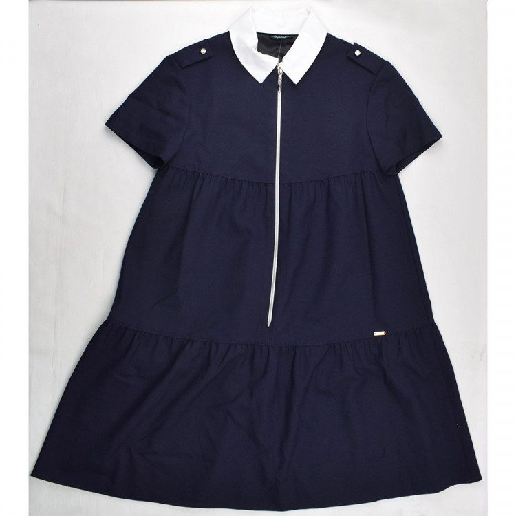 Платье для девочки (ГЕРМИОНА)  арт.55223-07 размерный ряд 34/140-44/170 цвет синий