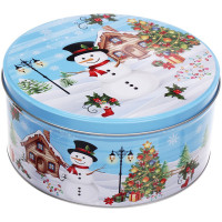 Банка жестяная "Сказочный снеговик" 20*9см 2500мл арт.894-413