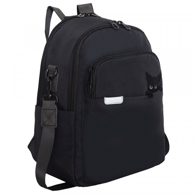 Рюкзак для девочек (Grizzly) арт.RD-546-2/1 черный 29х37,5х15 см