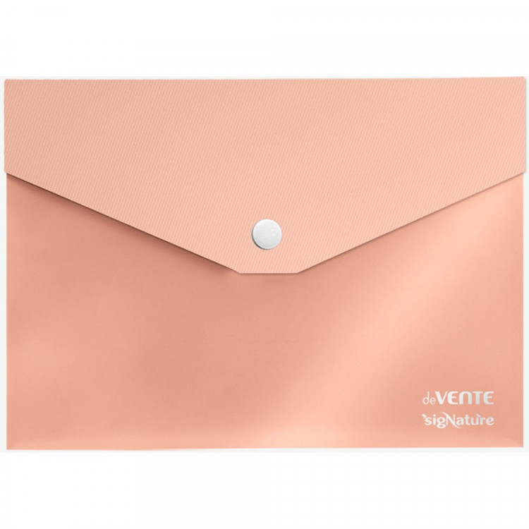 Папка-конверт на кнопке А5(170*240) 350мкм deVENTE sigNATURE, розовая арт.3072512 (Ст.10/120)