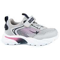 Кроссовки для девочки (Kapika) серый/розовый  верх-  искусственная кожа/текстиль  подкладка-текстиль размерный ряд 31-35 артикул 731148-3