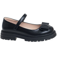 Туфли для девочки (Сказка) черные верх-искусственная кожа подкладка-натуральная кожа размерный ряд 32-37 арт.R127184341BK