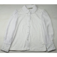 Блузка для девочки (Kevin Young) длинный рукав цвет белый арт.В105126 размерный ряд 30/122-38/146