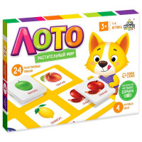 Игра настольная Лото пластиковое Растительный мир  арт.5395811