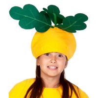 Маска-шапочка карнавальная ткань (САД_ОГОРОД) "Репка" цв.жёлтый/зелёный р.52-54 арт.4121