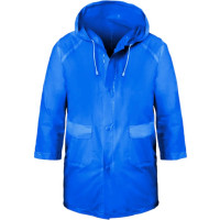 Дождевик детский (7-8 лет) голубой EVA с капюшоном (на кнопках) Komfi арт.RAIN08