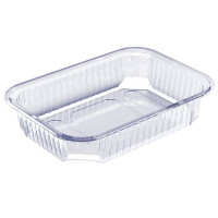 Контейнер пищевой низкий с крышкой 500мл б/к 186*132*37мм цвет прозрачный (Ст.100/1000) ДЛЯ РК