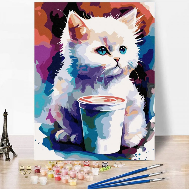 Картина по номерам 30x40см (RedPanda) Животные Акварельный котик арт.p54977