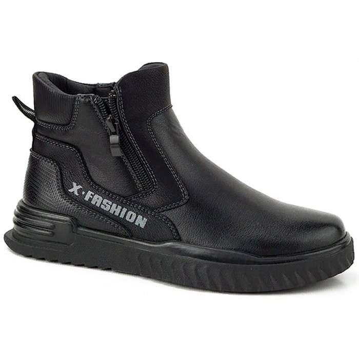 Ботинки для мальчика (B&G) черные верх-искусственная кожа подкладка - байка  артикул  m-bg-5978-8A