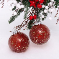 Набор шаров 08см 02шт/наб. "Россыпь" цв.красный арт.201-1987