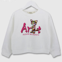 Свитшот для девочки (Deloras) артикул 21673X р.26/98-32/128 цвет молочный