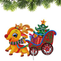 Украшение-панно картон 29*23см "Олень-очаровательный" арт.203-439