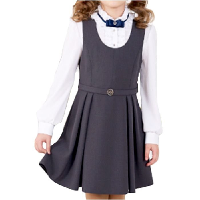 Сарафан для девочки (ГЕРМИОНА) ткань 12 арт.5171-12 размер 34/140 цвет синий