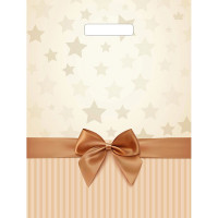 Пакет ПВД прорезная ручка 31*40 60мкм Звезды в подарок