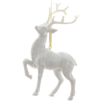 Украшение декор.подвеска фигурка "Олень" 13см цв.белый арт.821663