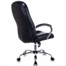 Кресло для руководителя хром/кожзам Бюрократ T-898SL черный Leather Venge Black