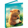 Записная книжка А6 твердая обложка 64 листа (Prof-Press) Милая капибара-2 глянцевая ламинация клетка арт.ЗК64-3029