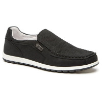 Полуботинки для мальчика (KEDDO) черные верх-искусственный нубук подкладка-натуральная кожа  артикул 538297/01-01