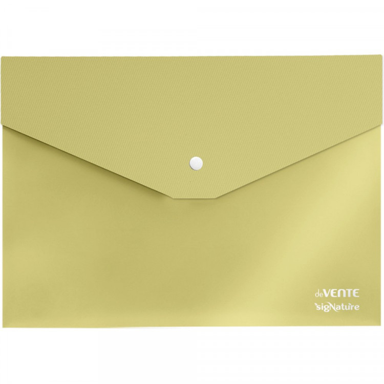 Папка-конверт на кнопке А4(235*330) 350мкм deVENTE sigNATURE, оливковая арт.3072510 (Ст.10/120)