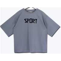 Футболка для мальчика арт.DELORAS 55457 размер 34/134-42/158 цвет серый