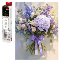 Алмазная мозаика 30х40см (Феникс) Букет в лиливых тонах без подрамника полное заполнение арт.71366