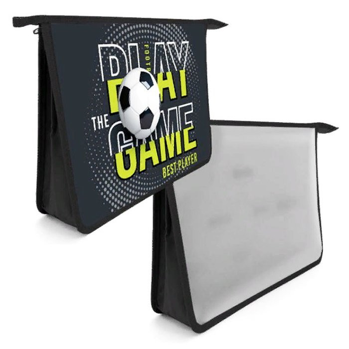 Папка школьная для труда А4 на молнии 2 отделения (Оникс) Play the Game арт ПТ-Р13