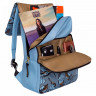Рюкзак для девочек (Grizzly) арт.RD-831-1 голубой 27,5х37х14 см