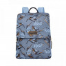 Рюкзак для девочек (Grizzly) арт.RD-831-1 голубой 27,5х37х14 см