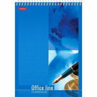 Блокнот А5 твердая подложка на гребне 60 листов Hatber Офисная линия арт 60Б5В1сп