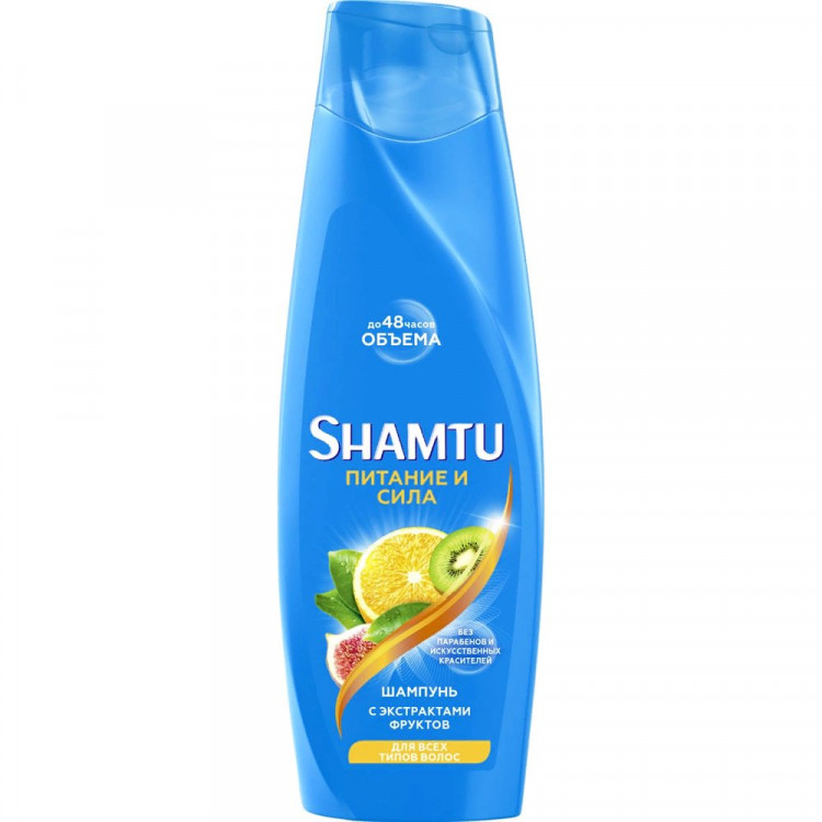Шампунь для волос Shamtu 360 мл Питание и сила с экстрактами фруктов (Ст.10)