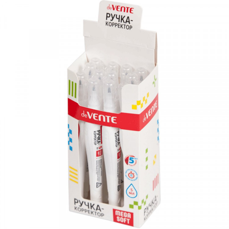 Корректирующая ручка 05мл deVENTE Мягкость (Mega Soft) металический наконечник арт.4061112 (Ст.12/360)