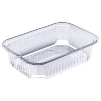 Контейнер пищевой низкий с крышкой 750мл б/к 186*132*46мм цвет прозрачный (Ст.100/500) ДЛЯ РК