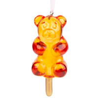 Украшение декоративное стекло 09см Мишка" арт.87241