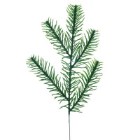 Украшение декоративное "Ветка. Хвоя пластик" 30см цв.зеленый арт.608596