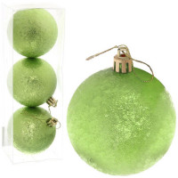 Набор шаров 07см 03шт/наб. "Мягкий блеск" цв.салатовый арт.201-0562