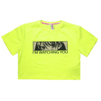 Футболка для девочки артикул CEGISA 10401 размер 30/122-36/140 цвет желтый