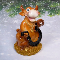 Копилка СГ "Бычок Дымок с богатствами" 10см арт.541-318