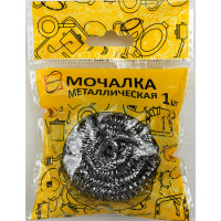 Мочалка для посуды металлическая, спираль, 1 штука 10г арт.140093