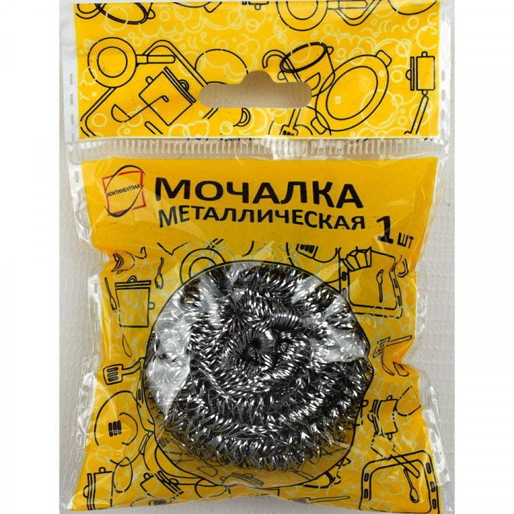 Мочалка для посуды металлическая, спираль, 1 штука 10г арт.140093