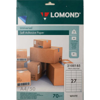 Адресные наклейки Lomond 27-дел A4/50 (70 x 32 мм) (2100185) (Ст.27)