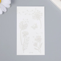 Татуировка на тело "Одуванчики на ветру" чёрная 10,5*6см арт.9323602