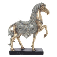 Статуэтка декоративная (Дворцовая коллекция) "Лошадь" 31,5см золото/серебро арт.822806