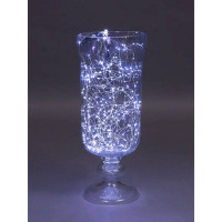 Гирлянда электрическая для дома нить 02м 200LED "Хвост кометы" цвет белый (светлый провод) арт.YS-183