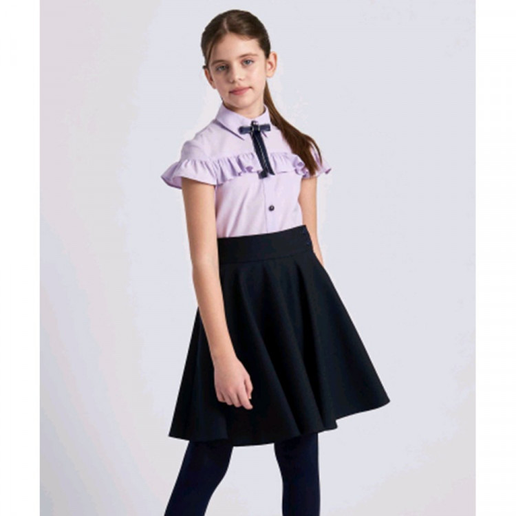 Блузка для девочки (СМЕНА) короткий рукав цвет сиреневый арт.B271.03  размерный ряд 34/134-38/158