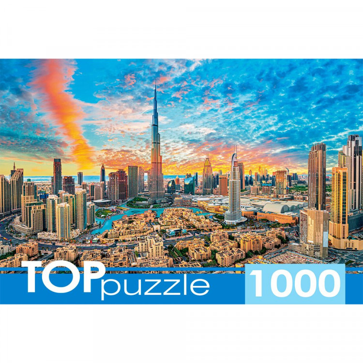 Пазл 1000 элементов TOPpuzzle Закат в Дубае (РК) арт.ШТТП1000-7181