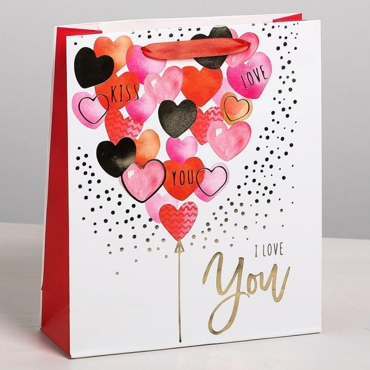 Пакет подароч.бумаж. 23*27см «I love you» арт.4479155